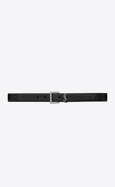 MONOGRAMME Belt with square buckle in smooth leather